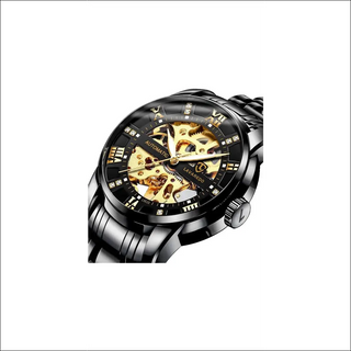 Elegant Automatic Skeleton Dial Men’s Stainless Steel