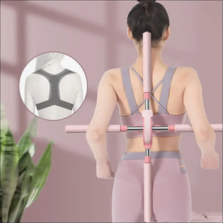 Flexibility Booster: Back Opener Fitness Stick on Pink Background