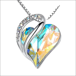 Elegant K-AROLE™️ Venetian Glass Heart Pendant Necklace