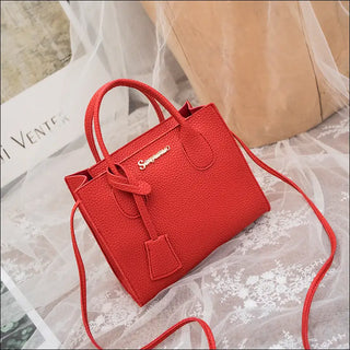 Elegant Structured Satchel Handbag by K-AROLE - Red - bags