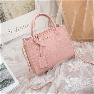 Elegant Structured Satchel Handbag by K-AROLE - Pink - bags