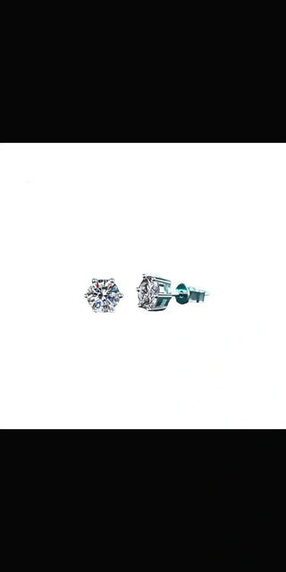 Endless Cheer Moissanite Stud Earrings - Silver / One Size