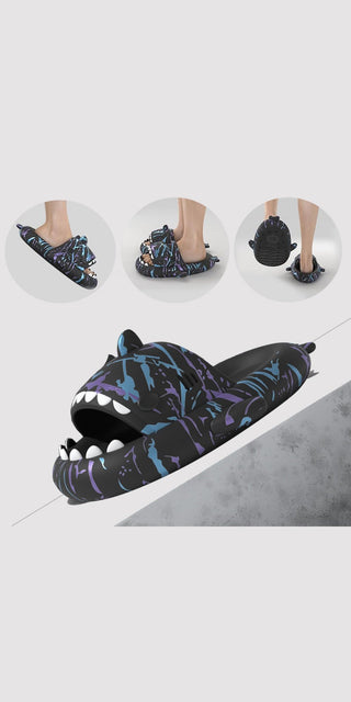 Ins Punk Shark Slippers Women’s Home Shoes Print Bathroom