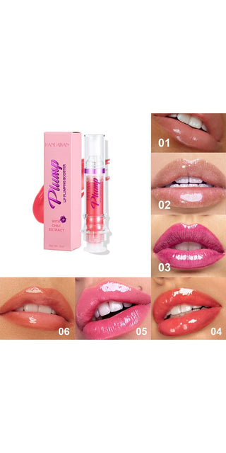 Vibrant lip color cosmetic product with glossy finish and variety of shades displayed on clean background.