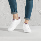 Trendy Low-Top Sneakers | Stylish Synthetic Leather Shoes –
