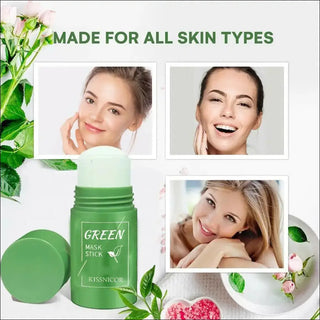 Face Clean Mask Green Tea Cleansing Stick Mask Smear Acne Shrink Blackhead Moisturizing Deep Cleansing Mask Film 40G Pores