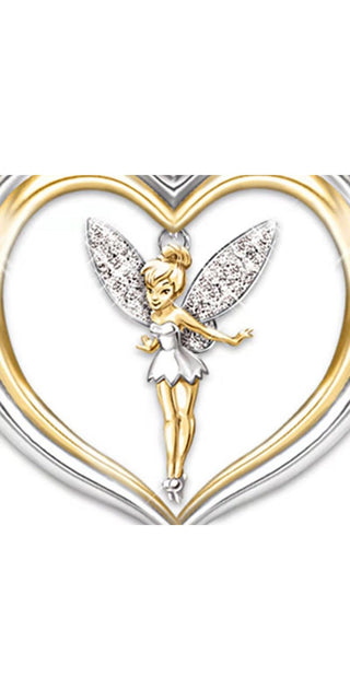 Fairy Heart Necklace - Gold - clothes