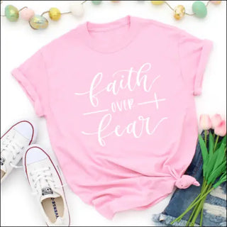 Faith Over Fear Christian T-Shirt Religion Clothing