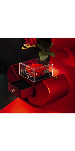 Elegant red box with sparkling jewelry, a thoughtful gift for fashionable occasions.