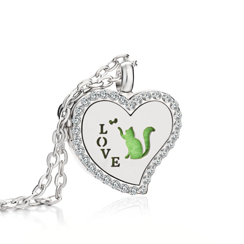 Collier Diffuseur d’Huiles Essentielles Cœur – Bien-Être Nomade | K-AROLE