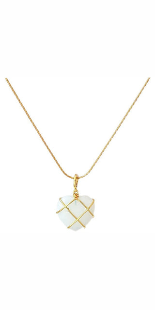 Elegant Princess-Inspired Moonstone Necklace - Stylish gold-toned jewelry with delicate white moonstone pendant, perfect for adding a touch of enchantment to any outfit.