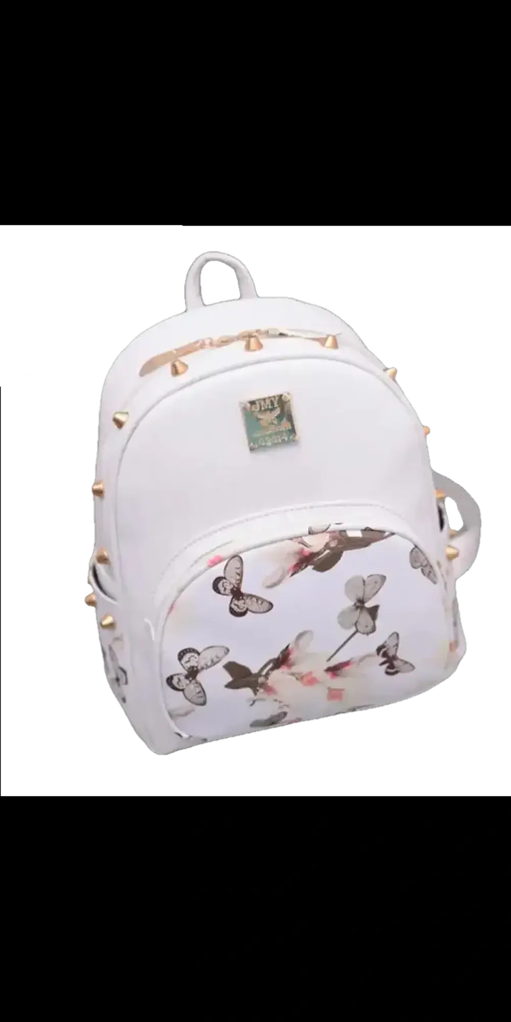 Floral print backpack - White butterfly - bags