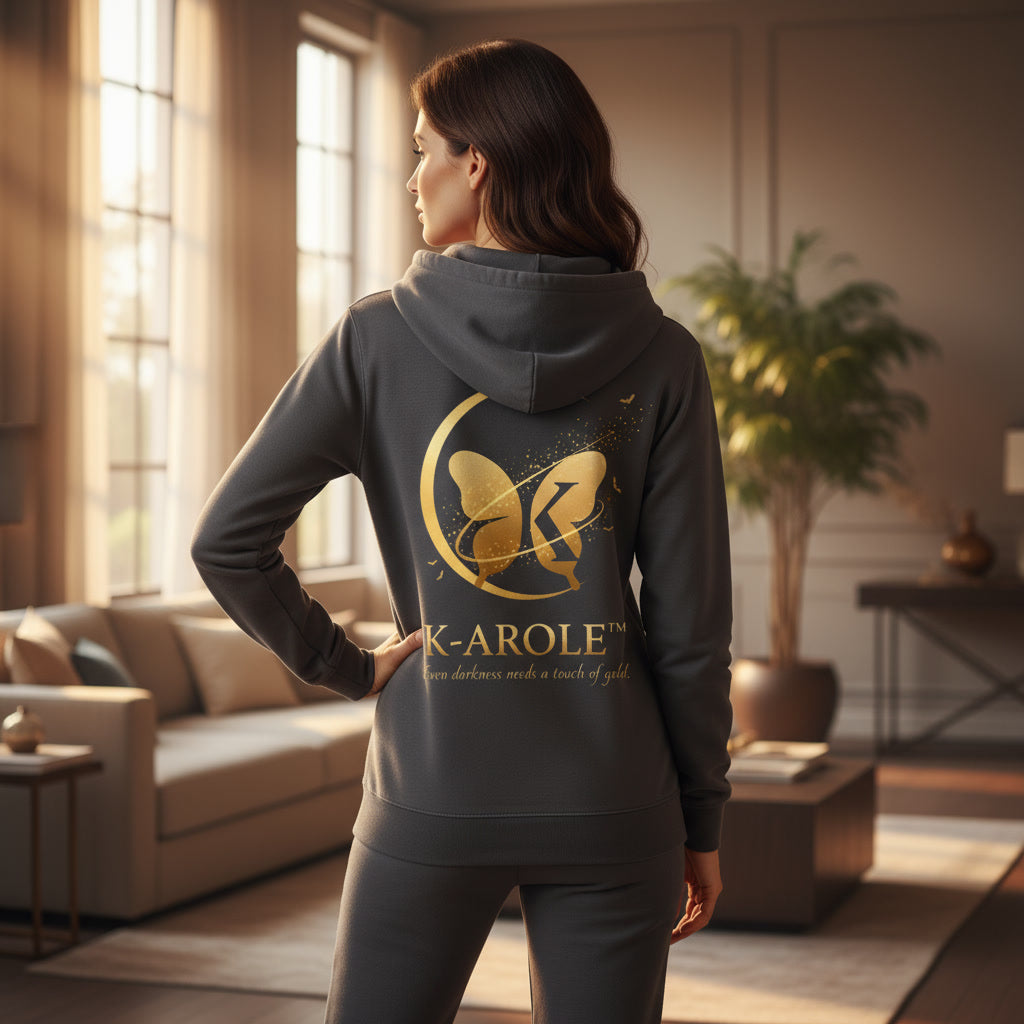 K-AROLE™ « Golden Eclipse » — Sweat Zippé Bio