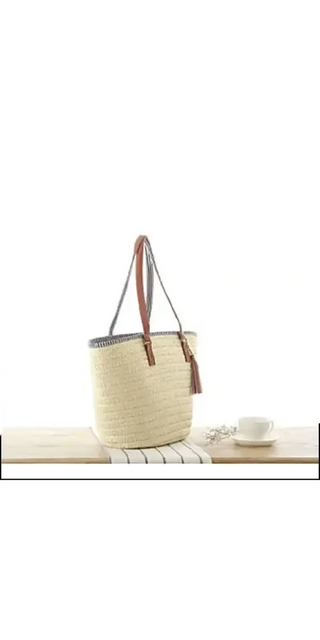 _Gift_Beach Bag Woven Casual Handbag - Free_Gift_App