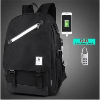 Glow-in-the-Dark Backpack with USB Charging and Anti-Theft