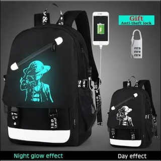 Glow-in-the-Dark Backpack with USB Charging and Anti-Theft