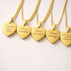 Toujours avec moi – Collier cœur photo personnalisé