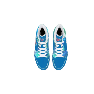 High-Top Retro-Inspired Sneakers - Blue and Teal - sneakers