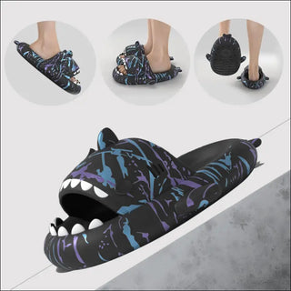 Ins Punk Shark Slippers Women’s Home Shoes Print Bathroom