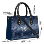 KAROLE®️ Elegant Navy Blue Tote Bag with Metallic Accents