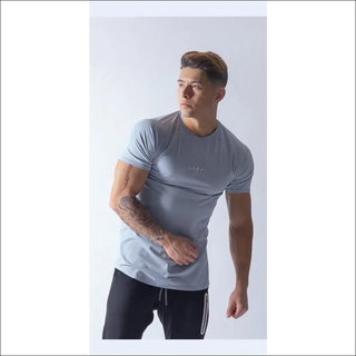 JP&UK Men T-Shirt Short Sleeve Cotton Casual Gym Fitness T Shirt Bodybuilding Workout Print Tees Tops Male LYFT Brand Clothing