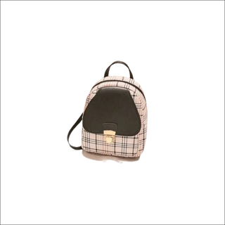 K-AROLE™️ Blush Pink Backpack Purse with Plaid Tassel