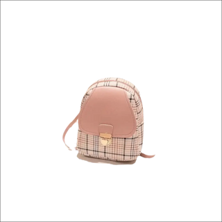 K-AROLE™️ Blush Pink Backpack Purse with Plaid Tassel