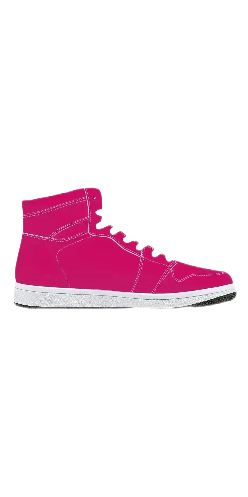 Vibrant Fuchsia High-Top Sneakers - Comfortable and Stylish