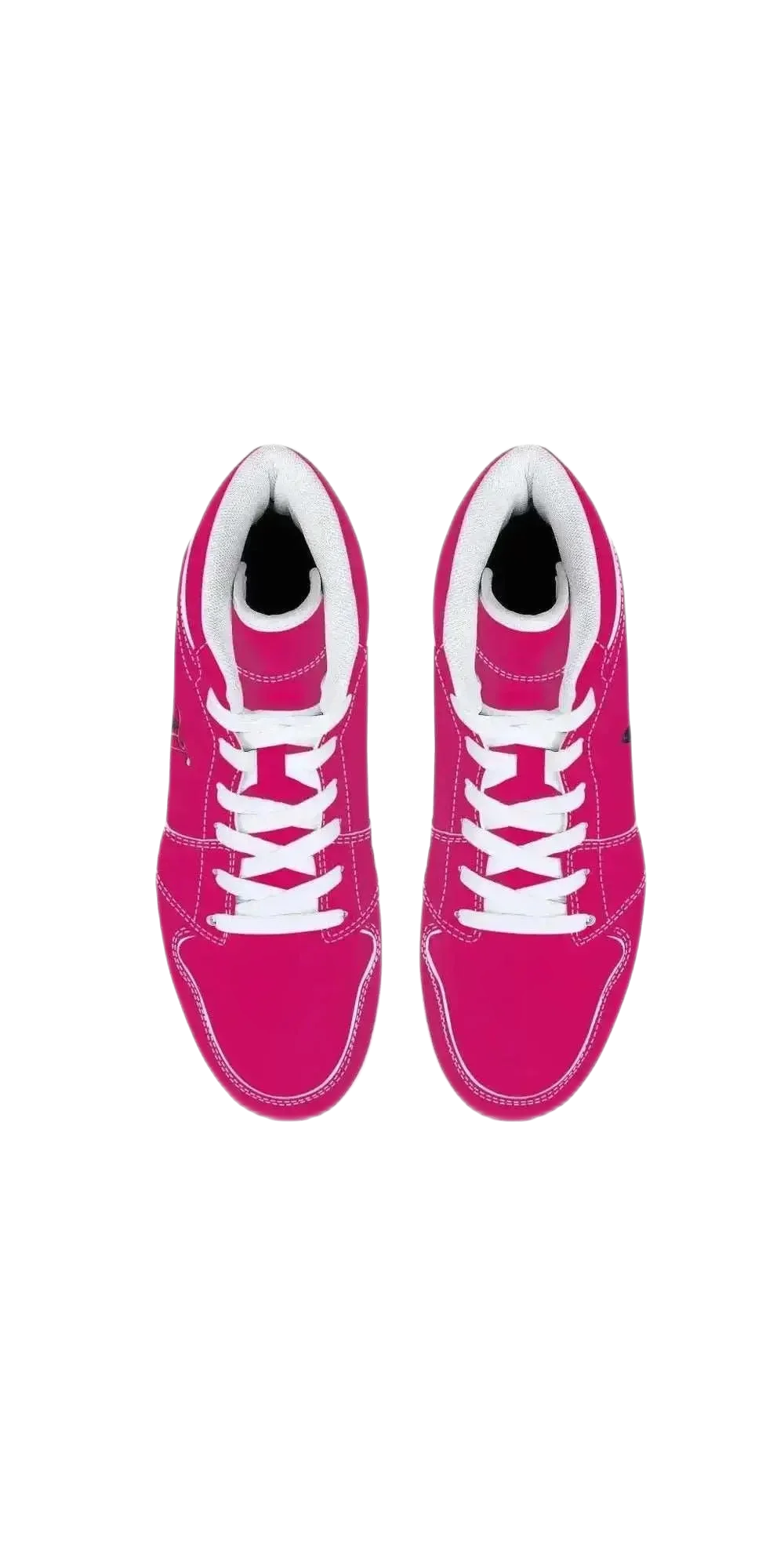 Vibrant Fuchsia High-Top Sneakers - Comfortable and Stylish