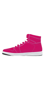 Vibrant Fuchsia High-Top Sneakers - Comfortable and Stylish