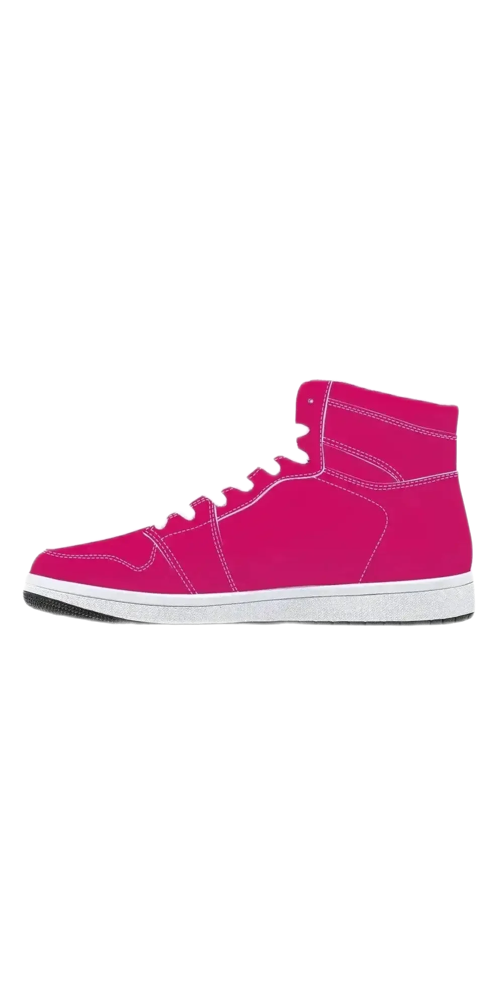 Vibrant Fuchsia High-Top Sneakers - Comfortable and Stylish