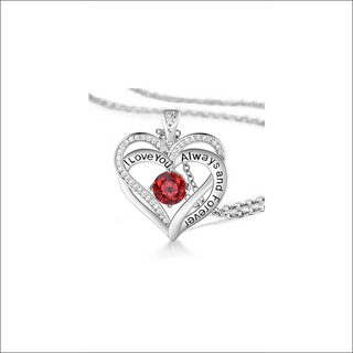 K-AROLE™️ Diamond And Ruby Heart Pendant Necklace - jewelers