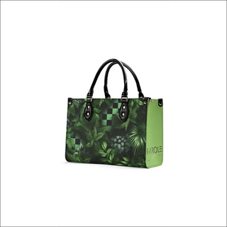 Artistic Elegance: Stylish PU Leather Handbag with Unique Tropical Floral Print from K-AROLE