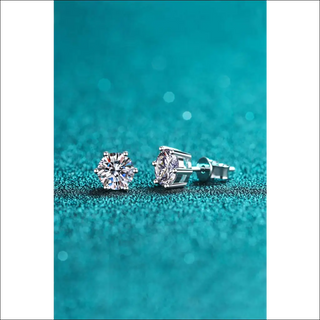 K-AROLE™️ Elegant Moissanite Stud Earrings - Silver