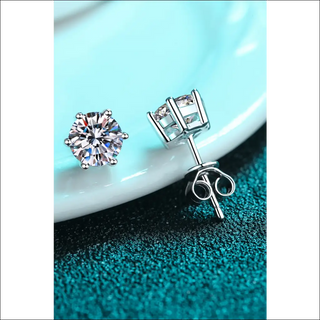 K-AROLE™️ Elegant Moissanite Stud Earrings - Silver