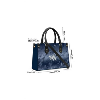 K-AROLE™️ Elegant Navy Blue Tote Bag with Metallic