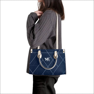 K-AROLE™️ Elegant Quilted Navy Blue Designer Tote Bag