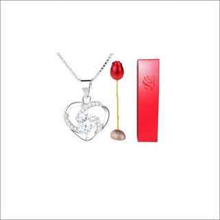 K-AROLE™️ Elegant Rose Gold Heart Pendant Necklace