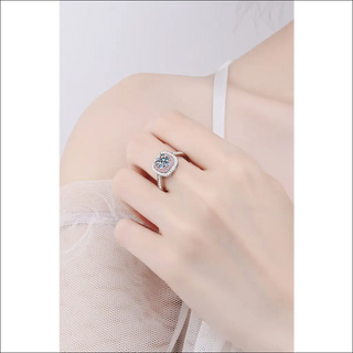 K-AROLE™️ Elegant Sparkling Moissanite Halo Engagement Ring