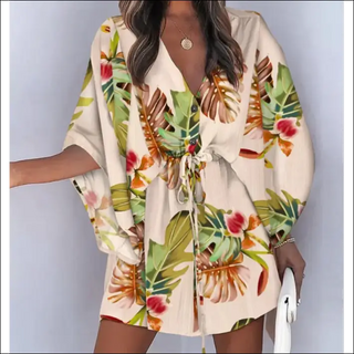 K-AROLE™️ Ethereal Floral Print Mini Dress - dress