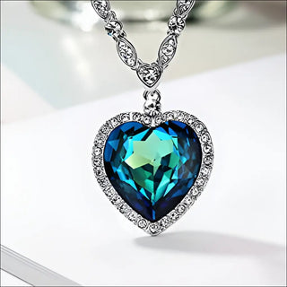 K-AROLE™️ Exquisite Blue Heart Pendant Necklace - bijoux