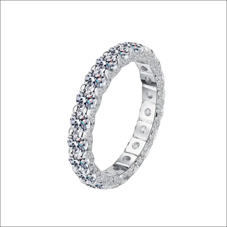 K-AROLE™️ Glamourous Moissanite Eternity Band - Silver / 4.5