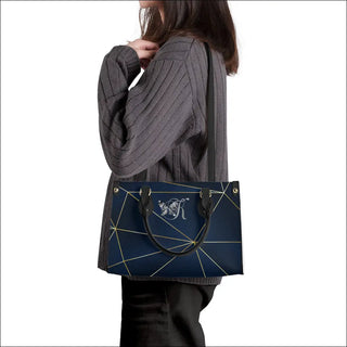 K-AROLE™️ Midnight Blue Leather Tote Bag