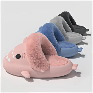 Winter Shark Slippers Detachable Warm Fuzzy Bedroom House