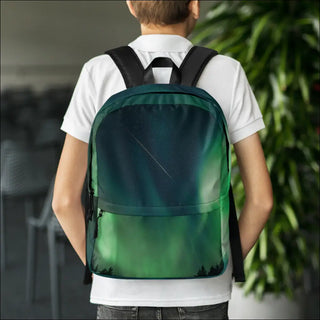 K-AROLE Premium Green Galaxy Backpack - Explore the Cosmos