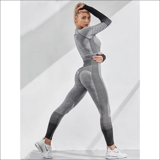 K-AROLE™ Sculpting Seamless High-Rise Leggings - BlackSet