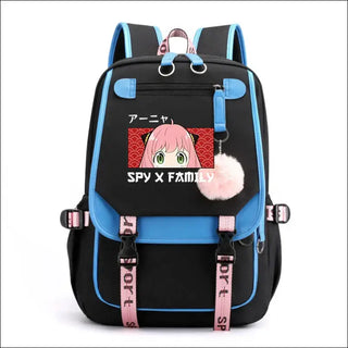 K-AROLE™️ Spy X Family Anya Forger Anime Backpack for Girls - Kawaii Manga Cartoon Bookbag with USB Charging Port for Teenage Students K-AROLE