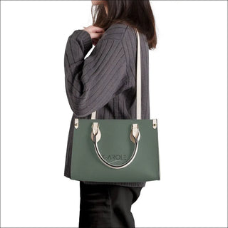 K-AROLE™️ Stylish Green Leather Satchel Bag - One Size