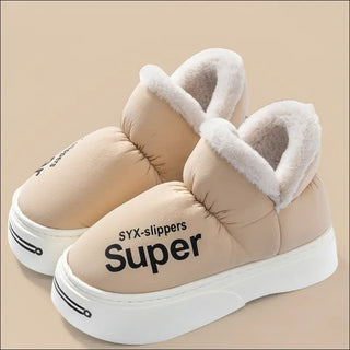 K - AROLE™️ Super Soft Fleece Lined Platform Slippers - K - AROLE