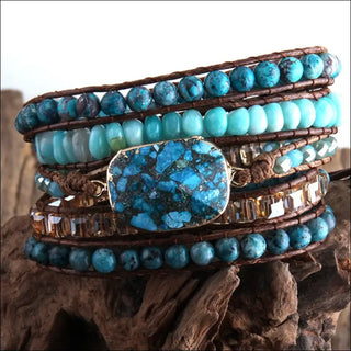 K-AROLE™️ Tranquil Turquoise Leather Wrap Bracelet